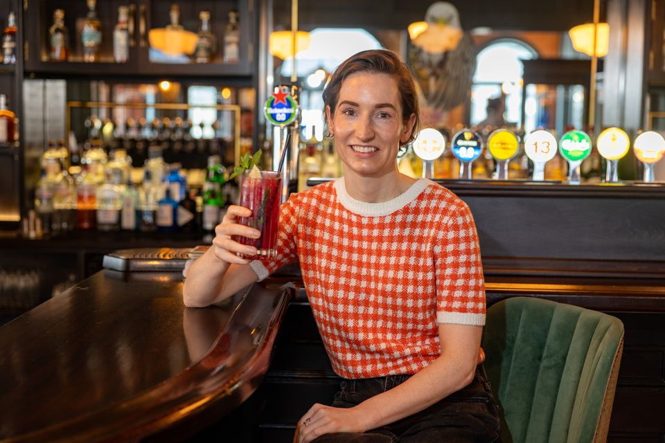 Kirsty Blake Knox having a daycap at The Eagle in Glasthule in Dublin. Photo: Mark Condren